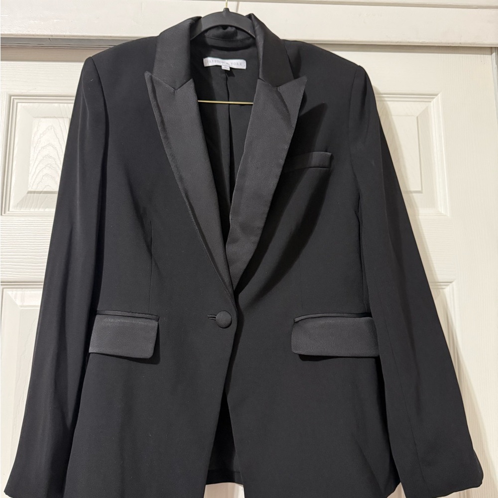 Preston & York Black Blazer with Satin Lapels